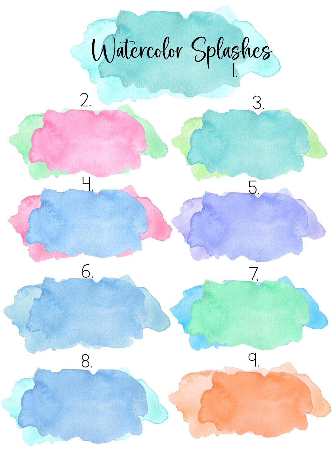 CUSTOM ONLY: Watercolor Splash Design